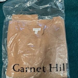 NEW Garnet Hill Cashmere Essential cropped Sweater